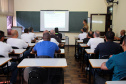 Policiais militares da reserva selecionados no Programa Escola Segura, do Governo do Estado, para atuar na segurança das escolas estaduais, iniciaram nesta quinta-feira (02) os cursos de treinamento e aperfeiçoamento. Eles foram selecionados em todas as fases do processo (previsto em edital), como saúde física e psicológica.Foto:Soldado Amanda Morais