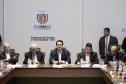Governador Carlos Massa Ratinho Júnior durante reunião com a equipe de governo.Curitiba, 07-05-19.Foto: Arnaldo Alves / ANPr.