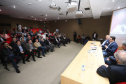 O governador Carlos Massa Ratinho Junior participa de reunião com associados do Sinduscon-PR nesta terça-feira (7) apresentando um balanço dos 120 dias de gestão do Estado. Curitiba, 07/05/2019 - Foto: Rodrigo Felix Leal/ANPr