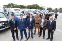 O governador Carlos Massa Ratinho Junior entregou nesta quarta-feira (8), em cerimônia no Palácio Iguaçu, novas armas, rádios comunicadores e veículos de escolta ao Departamento Penitenciário do Paraná (Depen). Foto: Rodrigo Felix Leal/ANPr