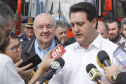 O governador Carlos Massa Ratinho Junior destina recursos para subsidiar o transporte coletivo de Curitiba. Participaram da solenidade: prefeito de Curitiba, Rafael Greca de Macedo; secretário de Desenvolvimento Urbano, João Carlos Ortega; presidente da Comec, Gilson dos Santos; entre outros.Curitiba, 09-05-19.Foto: Arnaldo Alves / ANPr.