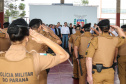 O governador Carlos Massa Ratinho Junior lança o programa Escola Segura. Foz do Iguaçu, 09/05/2019 -  Foto: Geraldo Bubniak/ANPr