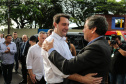 O governador Carlos Massa Ratinho Junior lança o programa Escola Segura. Foz do Iguaçu, 09/05/2019 -  Foto: Geraldo Bubniak/ANPr