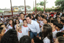 O governador Carlos Massa Ratinho Junior lança o programa Escola Segura. Foz do Iguaçu, 09/05/2019 - Foto: Geraldo Bubniak/ANPr