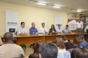 O governador Carlos Massa Ratinho Junior recebe a imprensa para entrevista coletiva, na Expoingá. Maringá,16/05/2019. FotoGilson Abreu/ANPr