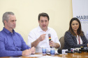 O governador Carlos Massa Ratinho Junior recebe a imprensa para entrevista coletiva, na Expoingá. Maringá,16/05/2019. FotoGilson Abreu/ANPr