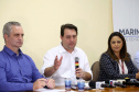 O governador Carlos Massa Ratinho Junior recebe a imprensa para entrevista coletiva, na Expoingá. Maringá,16/05/2019. FotoGilson Abreu/ANPr