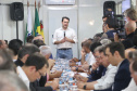 Governador Carlos Massa Ratinho Junior durante reunião com a equipe de governo, na Expoingá. Maringá 16/05/2019. Foto: Gilson Abreu