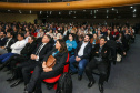 O governador Carlos Massa Ratinho Junior participa da abertura do XXXV Congresso Estadual de Secretários Municipais de Saúde do Paraná, no Centro Universitário da Fundação Assis Gurgacz (FAG)  em Cascavel nesta quinta-feira (23).   Cascavel, 23/05/2019 -  Foto: Geraldo Bubniak/ANPr