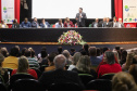 O governador Carlos Massa Ratinho Junior participa da abertura do XXXV Congresso Estadual de Secretários Municipais de Saúde do Paraná, no Centro Universitário da Fundação Assis Gurgacz (FAG)  em Cascavel nesta quinta-feira (23).   Cascavel, 23/05/2019 -  Foto: Rodrigo Félix Leal/ANPr