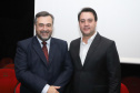 O governador Carlos Massa Ratinho Junior participa da abertura do XXXV Congresso Estadual de Secretários Municipais de Saúde do Paraná, no Centro Universitário da Fundação Assis Gurgacz (FAG)  em Cascavel nesta quinta-feira (23).   Cascavel, 23/05/2019 -  Foto: Rodrigo Félix Leal/ANPr