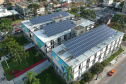 Painéis fotovoltaicos instalados no teto da Prefeitura. Curitiba, 21/05/2019.Foto: Luiz Costa /SMCS