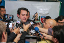Governador Carlos Massa Ratinho Junior se reúne em Irati com os prefeitos do Centro-Sul do Paraná, e repassa recursos para investimentos em diversos municípios da região. O secretário do Desenvolvimento Urbano e Obras Públicas, João Carlos Ortega, também participa do encontro. - Irati, 07/06/2019 - Foto: Geraldo Bubniak/ANPr
