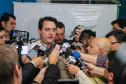Governador Carlos Massa Ratinho Junior se reúne em Irati com os prefeitos do Centro-Sul do Paraná, e repassa recursos para investimentos em diversos municípios da região. O secretário do Desenvolvimento Urbano e Obras Públicas, João Carlos Ortega, também participa do encontro. - Irati, 07/06/2019 - Foto: Geraldo Bubniak/ANPr