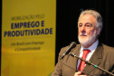 Carlos Andrade Melles, presidente do Sebrae no Centro de Eventos FIEPem Curitiba, durante lançamento do programa Mobilização pelo Emprego e Produtividade para Todos, iniciativa do Ministério da Economia, por meio da Secretaria Especial de Produtividade, Emprego e Competitividade (Sepec), realizado em parceria com os governos estaduais e o Sebrae.  Curitiba, 13/06/2019 -Foto: Geraldo Bubniak/ANPr