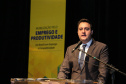 O governador Carlos Massa Ratinho Junior participou nesta quinta-feira (13), no auditório da Federação das Indústrias do Estado do Paraná (Fiep), do lançamento do programa Mobilização pelo Emprego e Produtividade para Todos.  -  Curitiba, 13/11/2019  -  Foto: Geraldo Bubniak/ANPr