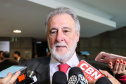 Carlos Andrade Melles, presidente do Sebrae no Centro de Eventos FIEPem Curitiba, durante lançamento do programa Mobilização pelo Emprego e Produtividade para Todos, iniciativa do Ministério da Economia, por meio da Secretaria Especial de Produtividade, Emprego e Competitividade (Sepec), realizado em parceria com os governos estaduais e o Sebrae.  Curitiba, 13/06/2019 -Foto: Geraldo Bubniak/ANPr