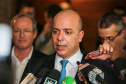 O secretário de Produtividade, Emprego e Competitividade, Carlos Alexandre da Costa, no Centro de Eventos FIEPem Curitiba, durante lançamento do programa Mobilização pelo Emprego e Produtividade para Todos, iniciativa do Ministério da Economia, por meio da Secretaria Especial de Produtividade, Emprego e Competitividade (Sepec), realizado em parceria com os governos estaduais e o Sebrae.  Curitiba, 13/06/2019 -Foto: Geraldo Bubniak/ANPr