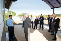 O vice-governador  Darci Piana, acompanhado do Diretor de Operações do Sebrae, Júlio Agostini e o Vice-presidente da Fecomércio e presidente do Sindilojas, Carlos Rodrigues do Nascimento visitaram a planta de produção de biogás e biometano, administrada pelo CIBiogás e que abastece parte da frota dos veículos da usina hidrelétrica de Itaipu. Foto:Alexandre Marchetti