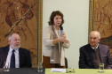 Saneamento avança em Curitiba após novo contrato com a Sanepar. Bucco, Marilza e reitor da PUC, em cerimônia na prefeitura  -  Curitiba, 13/06/2019  -  Foto: Divulgação Sanepar