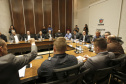 O governador Carlos Massa Ratinho Junior reuniu-se com representantes das Artes Marciais. Participaram: superintendente do Esporte, Hélio Wirbiski; deputado Alexandre Amaro; entre outros.Curitiba, 17-06-19.Foto: Arnaldo Alves / ANPr.