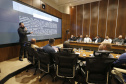 O governador Carlos Massa Ratinho Junior reuniu-se com representantes das Artes Marciais. Participaram: superintendente do Esporte, Hélio Wirbiski; deputado Alexandre Amaro; entre outros.Curitiba, 17-06-19.Foto: Arnaldo Alves / ANPr.