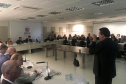 A Secretaria de Estado do Desenvolvimento Sustentável e do Turismo se reuniu hoje (17), com procuradores e promotores do Ministério Público do Paraná (MP-PR), para discutir projetos e obras de desenvolvimento sustentável para o Litoral paranaense. O encontro aconteceu no Palácio das Araucárias. Foto: Divulgação/SEDEST