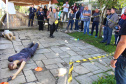 A Polícia Civil do Paraná promoveu na sexta-feira (14) a primeira edição do Curso de Orientação à Imprensa em Áreas de Conflito Armado, em Curitiba. Noções básicas sobre procedimentos policiais em locais de crime, atendimento pré-hospitalar de combate e instrução de tiro foram algumas das disciplinas ministradas no treinamento, que reuniu 20 jornalistas de veículos de comunicação paranaenses.  Curitiba, 17/06/2019  -  Foto: Divulgação Polícia Civil