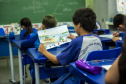 Os 1.103 alunos de 5º ano das escolas municipais que visitaram o Porto de Paranaguá neste primeiro semestre se preparam para participar do Concurso de Desenho do Projeto Porto Escola.  -  Paranaguá, 17/06/2019  -  Foto: Cláudio Neves/ANPr