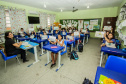Os 1.103 alunos de 5º ano das escolas municipais que visitaram o Porto de Paranaguá neste primeiro semestre se preparam para participar do Concurso de Desenho do Projeto Porto Escola.  -  Paranaguá, 17/06/2019  -  Foto: Cláudio Neves/ANPr