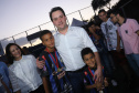 Londrina, no Norte do Paraná, ganhou uma unidade do projeto Arena Multiuso, espaço para atividades esportivas e de recreação, implantado pelo Governo do Estado, em parceria com o município. Instalada no conjunto residencial Vista Bela, a unidade foi entregue à comunidade pelo governador Carlos Massa Ratinho Junior, nesta quinta-feira (20). - Londrina, 20/06/2019 - Foto: Rodrigo Félix Leal/ANPr