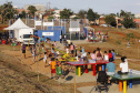 Londrina, no Norte do Paraná, ganhou uma unidade do projeto Arena Multiuso, espaço para atividades esportivas e de recreação, implantado pelo Governo do Estado, em parceria com o município. Instalada no conjunto residencial Vista Bela, a unidade foi entregue à comunidade pelo governador Carlos Massa Ratinho Junior, nesta quinta-feira (20). - Londrina, 20/06/2019 - Foto: Arnaldo Alves/ANPr
