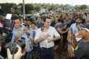 Londrina, no Norte do Paraná, ganhou uma unidade do projeto Arena Multiuso, espaço para atividades esportivas e de recreação, implantado pelo Governo do Estado, em parceria com o município. Instalada no conjunto residencial Vista Bela, a unidade foi entregue à comunidade pelo governador Carlos Massa Ratinho Junior, nesta quinta-feira (20). - Londrina, 20/06/2019 - Foto: Arnaldo Alves/ANPr