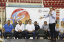 O governador Carlos Massa Ratinho Junior lançou nesta quinta-feira (20), no Ginásio Moringão, em Londrina, o Japs Combate, espécie de Jogos Abertos do Paraná voltado apenas para as lutas.  -  Londrina, 20/06/2019  -  Foto: Arnaldo Alves/ANPr