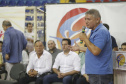 O governador Carlos Massa Ratinho Junior lançou nesta quinta-feira (20), no Ginásio Moringão, em Londrina, o Japs Combate, espécie de Jogos Abertos do Paraná voltado apenas para as lutas.  -  Londrina, 20/06/2019  -  Foto: Arnaldo Alves/ANPr