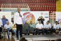 O governador Carlos Massa Ratinho Junior lançou nesta quinta-feira (20), no Ginásio Moringão, em Londrina, o Japs Combate, espécie de Jogos Abertos do Paraná voltado apenas para as lutas.  -  Londrina, 20/06/2019  -  Foto: Arnaldo Alves/ANPr