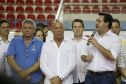 O governador Carlos Massa Ratinho Junior lançou nesta quinta-feira (20), no Ginásio Moringão, em Londrina, o Japs Combate, espécie de Jogos Abertos do Paraná voltado apenas para as lutas.  -  Londrina, 20/06/2019  -  Foto: Arnaldo Alves/ANPr