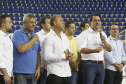 O governador Carlos Massa Ratinho Junior lançou nesta quinta-feira (20), no Ginásio Moringão, em Londrina, o Japs Combate, espécie de Jogos Abertos do Paraná voltado apenas para as lutas.  -  Londrina, 20/06/2019  -  Foto: Arnaldo Alves/ANPr