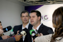 O governador Carlos Massa Ratinho Junior lançou nesta quinta-feira (27), em Foz do Iguaçu, durante o fórum internacional de inovação ThinkinG, o Paraná Inteligência Artificial (PIÁ). É o primeiro programa de inteligência artificial do Brasil focado na prestação de serviços à população. . Foto: Jaelson Lucas/ANPr