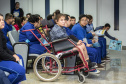 Encerrando as atividades do primeiro semestre do Porto Escola, a equipe da Diretoria de Meio Ambiente da Portos do Paraná recebeu nesta quinta-feira (27) 160 alunos com necessidades especiais da Escola Municipal Eva Cavani, de Paranaguá.  -  Curitiba, 27/06/2019  -  Foto: Cládio Neves/Portos do Paraná
