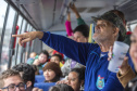 Encerrando as atividades do primeiro semestre do Porto Escola, a equipe da Diretoria de Meio Ambiente da Portos do Paraná recebeu nesta quinta-feira (27) 160 alunos com necessidades especiais da Escola Municipal Eva Cavani, de Paranaguá.  -  Curitiba, 27/06/2019  -  Foto: Cládio Neves/Portos do Paraná