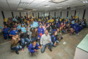 Encerrando as atividades do primeiro semestre do Porto Escola, a equipe da Diretoria de Meio Ambiente da Portos do Paraná recebeu nesta quinta-feira (27) 160 alunos com necessidades especiais da Escola Municipal Eva Cavani, de Paranaguá.  -  Curitiba, 27/06/2019  -  Foto: Cládio Neves/Portos do Paraná