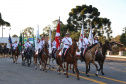 O governador Carlos Massa Ratinho Junior e o presidente em exercício Hamilton Mourão receberam nesta sexta-feira (28) a medalha Heróis da Cavalaria, da Polícia Montada Coronel Dulcídio. A condecoração foi entregue na cerimônia, em Curitiba, que comemora os 140 anos do regimento, que é a unidade mais antiga da Polícia Militar do Paraná. - Curitiba, 28/06/2019 - Foto: José Fernando Ogura/ANPr
