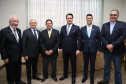O governador Carlos Massa Ratinho Junior e o presidente em exercício Hamilton Mourão receberam nesta sexta-feira (28) a medalha Heróis da Cavalaria, da Polícia Montada Coronel Dulcídio. A condecoração foi entregue na cerimônia, em Curitiba, que comemora os 140 anos do regimento, que é a unidade mais antiga da Polícia Militar do Paraná. - Curitiba, 28/06/2019 - Foto: José Fernando Ogura/ANPr
