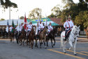 O governador Carlos Massa Ratinho Junior e o presidente em exercício Hamilton Mourão receberam nesta sexta-feira (28) a medalha Heróis da Cavalaria, da Polícia Montada Coronel Dulcídio. A condecoração foi entregue na cerimônia, em Curitiba, que comemora os 140 anos do regimento, que é a unidade mais antiga da Polícia Militar do Paraná. - Curitiba, 28/06/2019 - Foto: José Fernando Ogura/ANPr