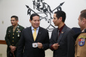 O governador Carlos Massa Ratinho Junior e o presidente em exercício Hamilton Mourão receberam nesta sexta-feira (28) a medalha Heróis da Cavalaria, da Polícia Montada Coronel Dulcídio. A condecoração foi entregue na cerimônia, em Curitiba, que comemora os 140 anos do regimento, que é a unidade mais antiga da Polícia Militar do Paraná. - Curitiba, 28/06/2019 - Foto: José Fernando Ogura/ANPr
