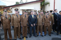 O governador Carlos Massa Ratinho Junior e o presidente em exercício Hamilton Mourão receberam nesta sexta-feira (28) a medalha Heróis da Cavalaria, da Polícia Montada Coronel Dulcídio. A condecoração foi entregue na cerimônia, em Curitiba, que comemora os 140 anos do regimento, que é a unidade mais antiga da Polícia Militar do Paraná. - Curitiba, 28/06/2019 - Foto: José Fernando Ogura/ANPr