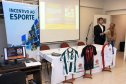 Lançamento da 14ª edição da Campanha "Doe sangue pelo esporte", que incentiva a doação de sangue e de medula óssea.
Foto:Clevis Massolla/SESA