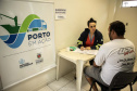 A empresa pública Portos do Paraná retomou o projeto Porto em Ação, que leva serviços gratuitos aos caminhoneiros que esperam no Pátio de Triagem do Porto de Paranaguá e passa a acontecer toda primeira segunda-feira do mês. Foto: Claudio Neves/Portos do Paraná