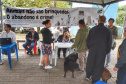 A Secretaria de Estado do Desenvolvimento Sustentável e do Turismo, em parceria com a Prefeitura de Pontal do Paraná, promove uma ação para castração gratuita de cães e gatos do município, incluindo a Ilha do Mel. Foto: Denis Ferreira Netto/SEDEST